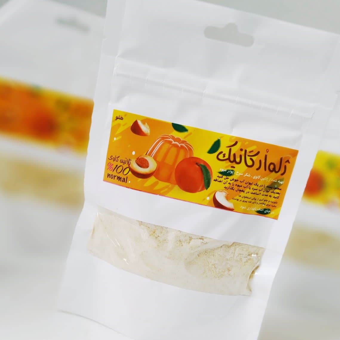 ژله ارگانیک (زرد آلو)