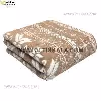 حوله حمام برند ماندگارطرح برف رنگ نسکافه ای سایز 100×160