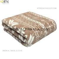 حوله حمام برند ماندگارطرح برف رنگ نسکافه ای سایز 100×160