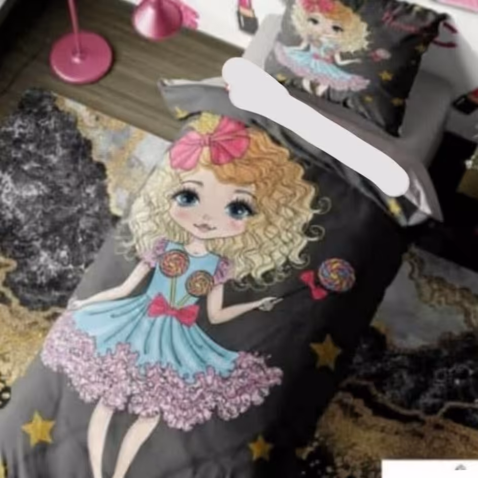 روتختی دخترونه سه بعدی میکرو نانوو..با الیاف ضدحساسیت، یکنفره 5 تکه شامل، لحاف ، ملحفه کش دار، دو عدد رو بالشتی،روکوسن