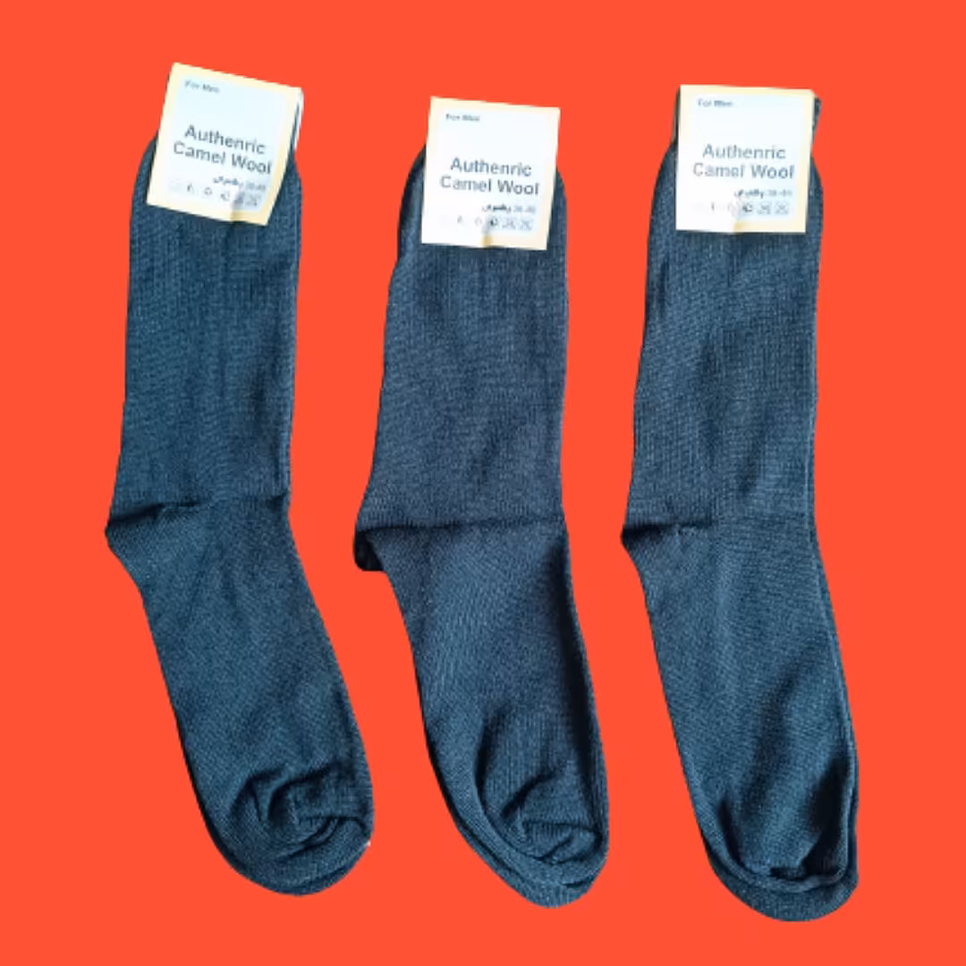 جوراب پشم شتری رهبری مدل پشم شتری بسته 3 عددی