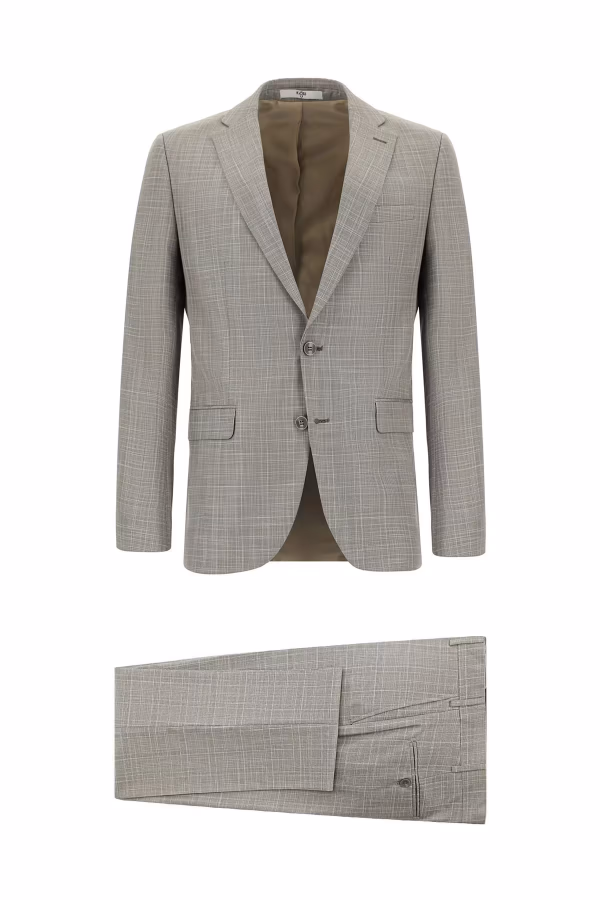 کت وشلوار خاکستری مردانه و شلوار کلاسیک اورجینال Kiğılı