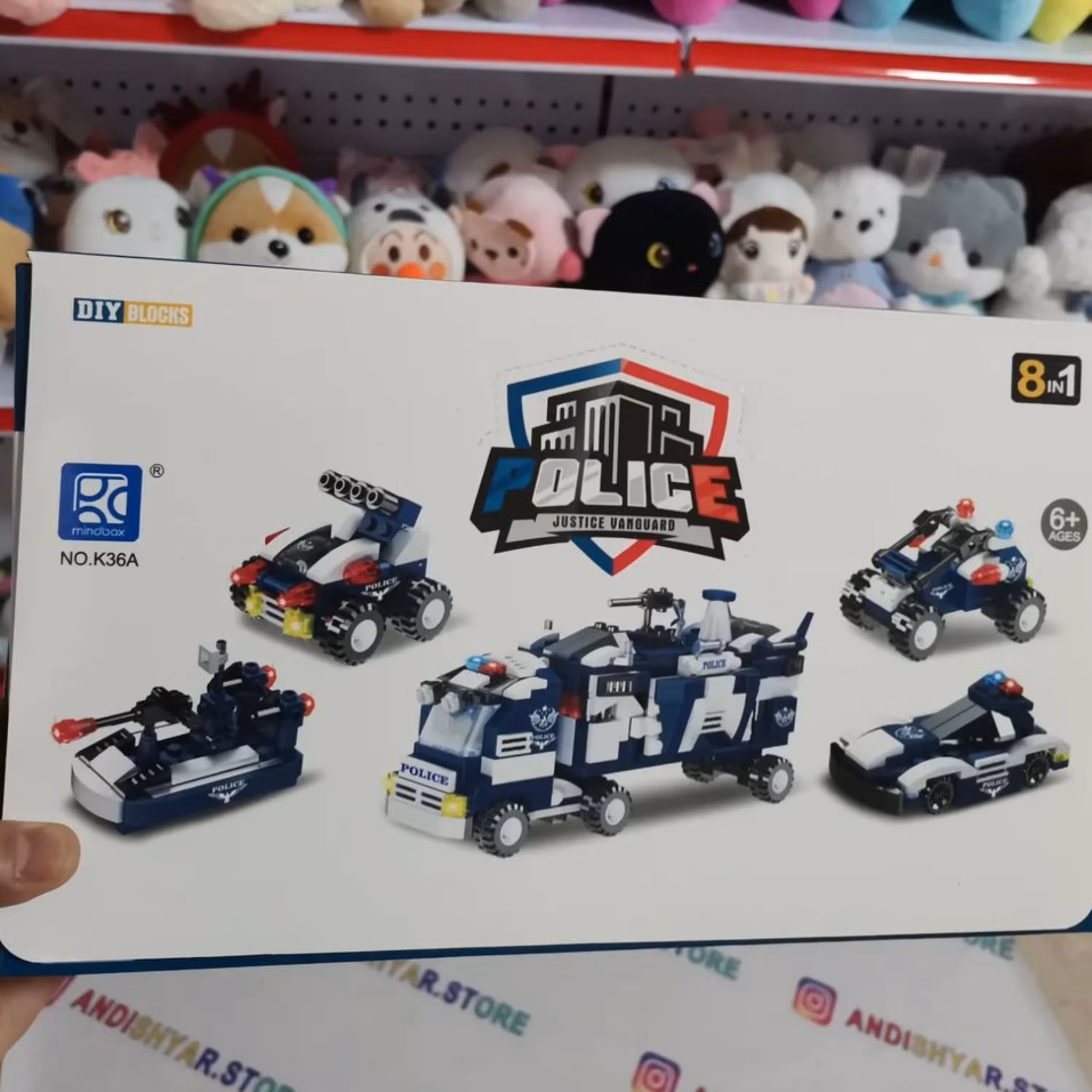 لگو ماشین های پلیس در 8 طرح  با قابلیت 8 در 1 دارای 48 تا 52 تیکه(عمده و تک)