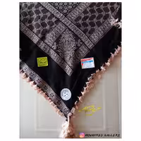 چفیه عمانی مشکی سفید درجه یک