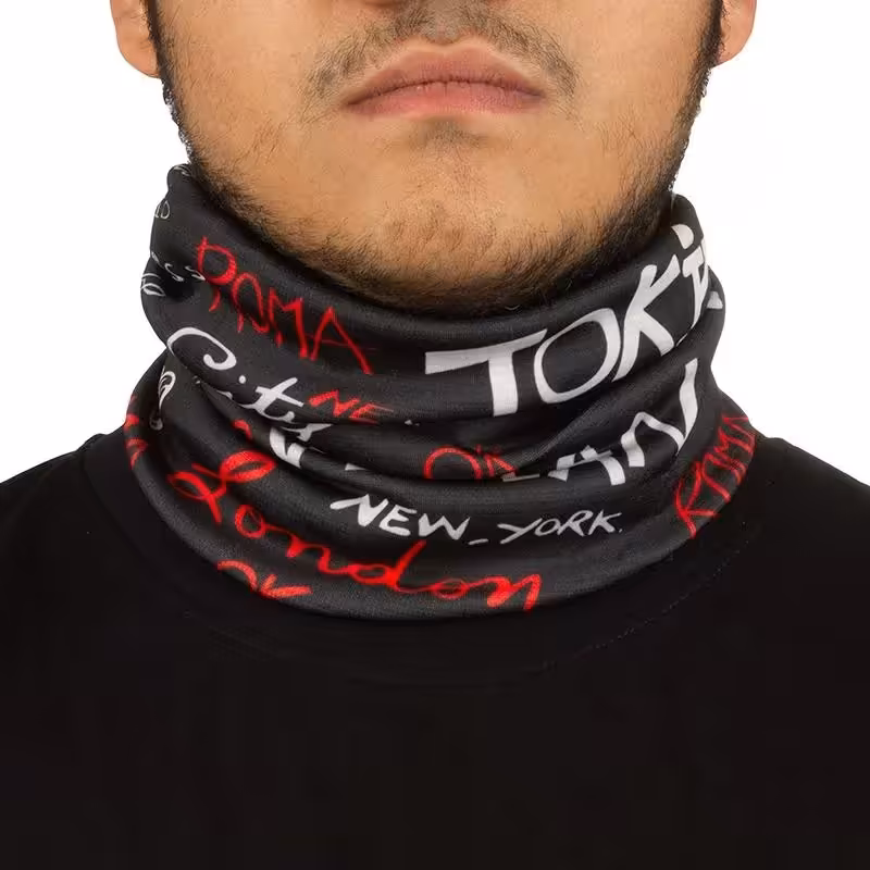 دستمال سر و گردن کوهنوردی اسکارف زمستانی خزدار YRI | قرمز/سفید