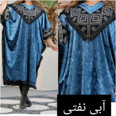 پانچو زنانه مخمل مدل پانچ کفتان مخمل آیینه ای فری سایز