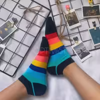 جوراب مچی رنگی رنگی نخ پنبه فری سایز