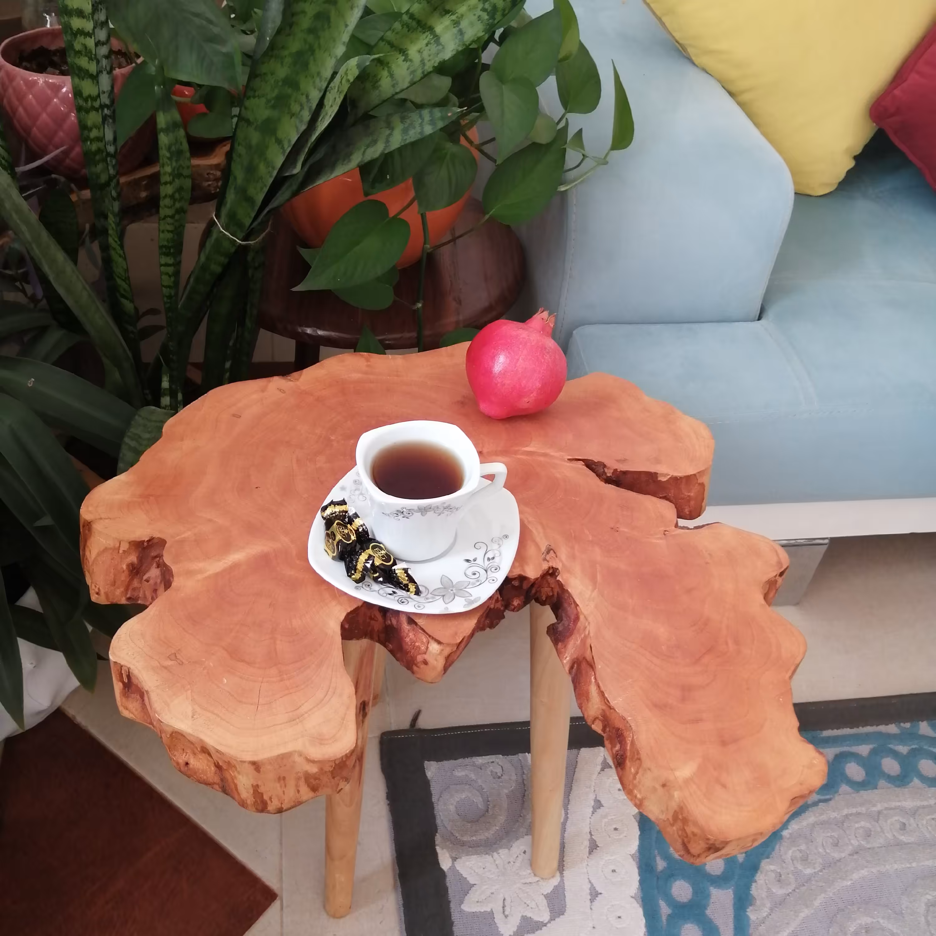 گل میز چوب توسکا