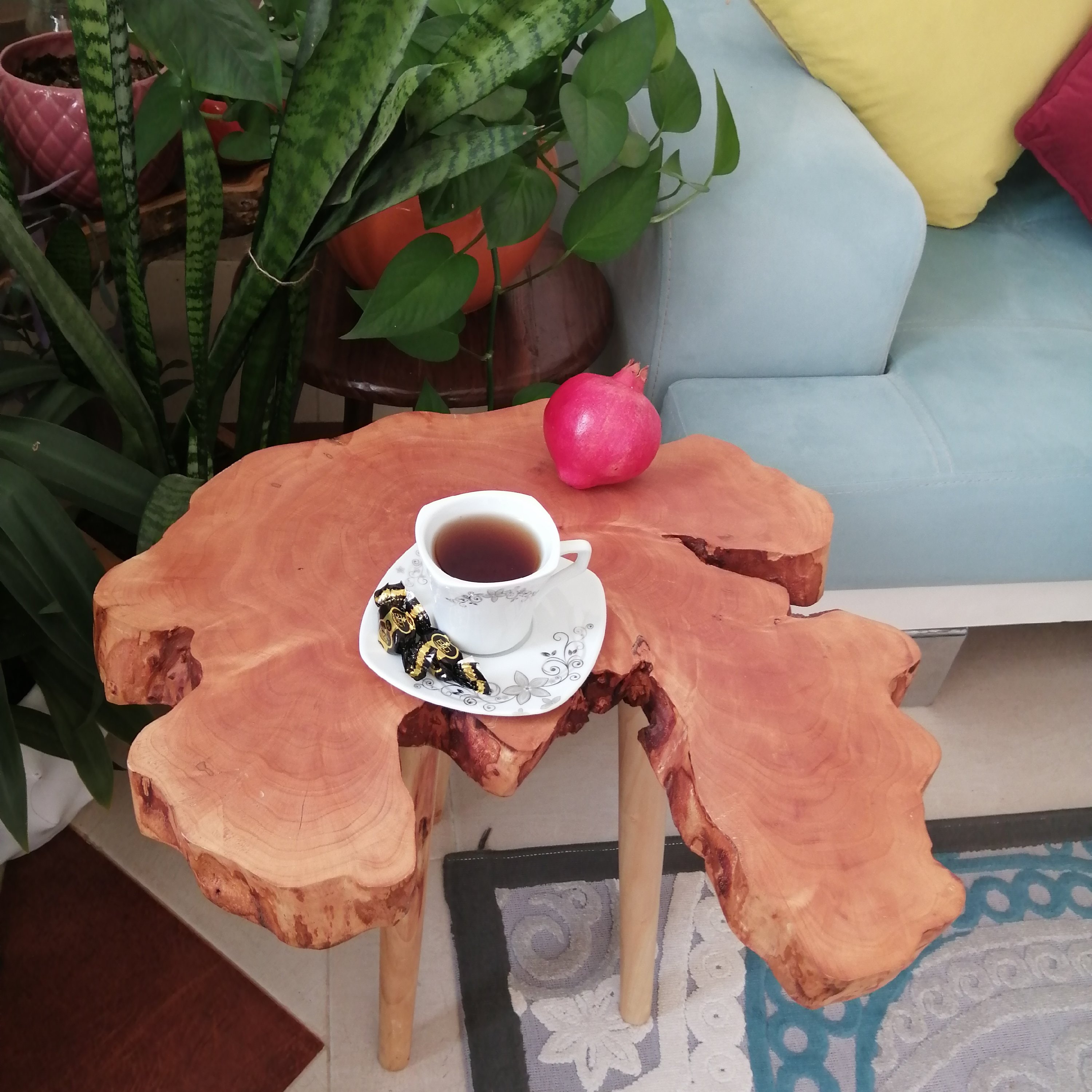 گل میز چوب توسکا
