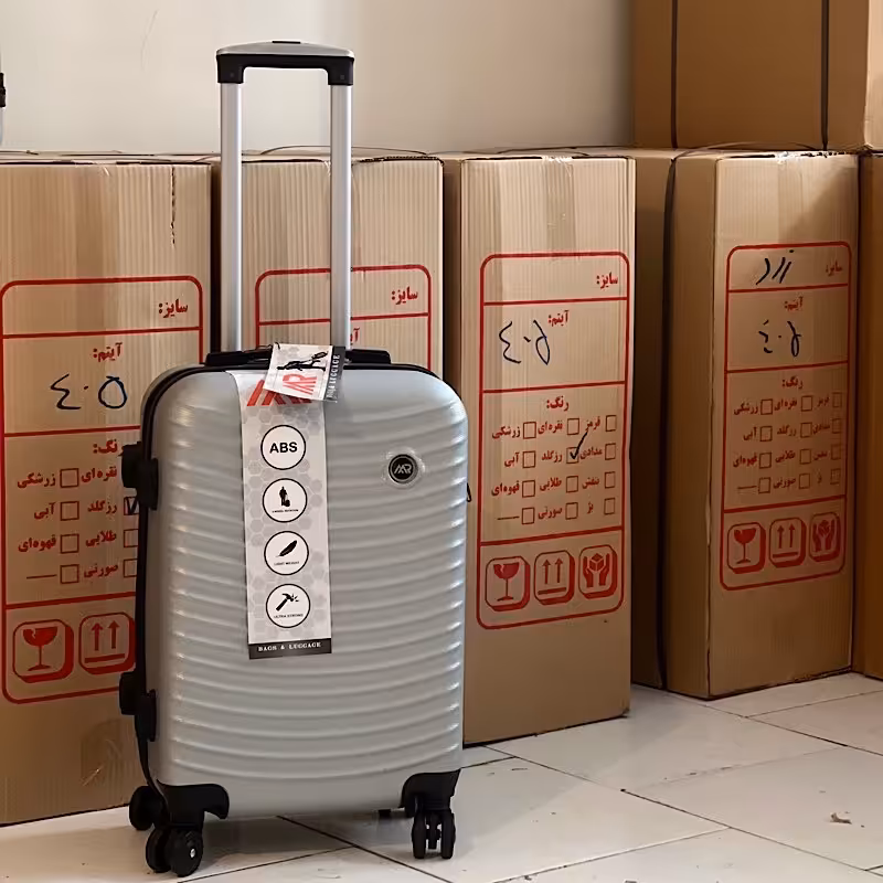چمدان سایز کابین 20 اینچ نقره ای اوماسو جدید 