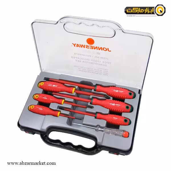 ست پیچ گوشتی عایق برق فشار قوی جانزوی 7 عددی مدل DV14PP07S