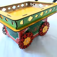 دکوری گاری چوبی  هفت سین متحرک و زیبا و با مزه سایز بزرک شب یلدا