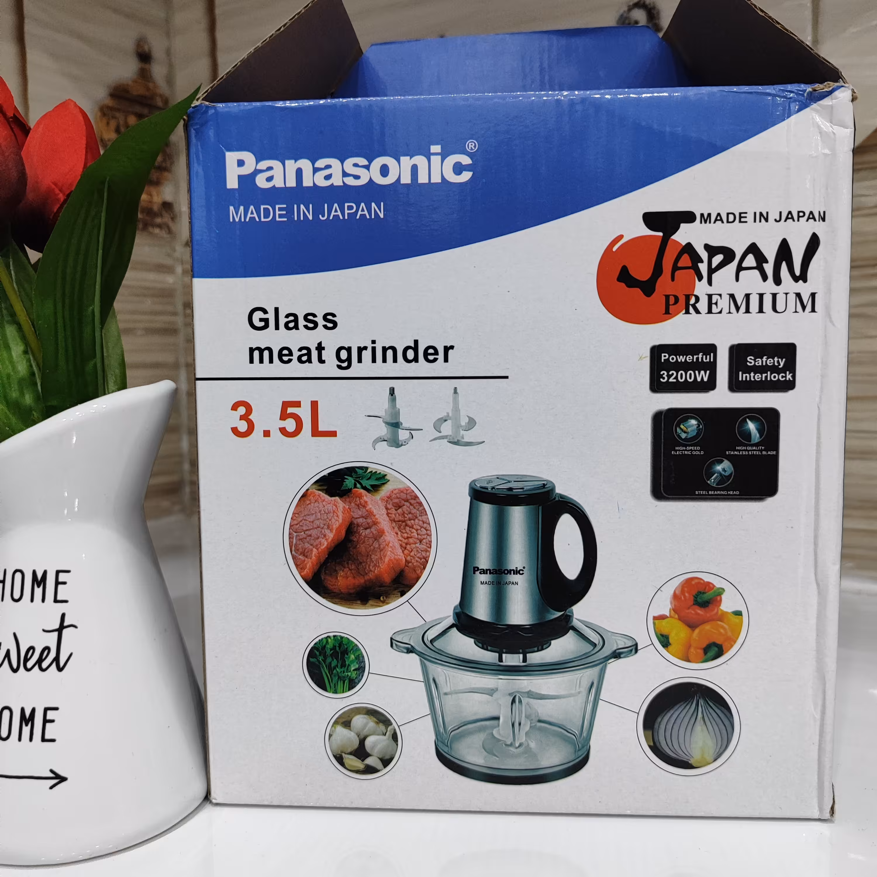 غذاساز پاناسونیک شیشه پیرکس 3.5لیتر 3200 وات ژاپن