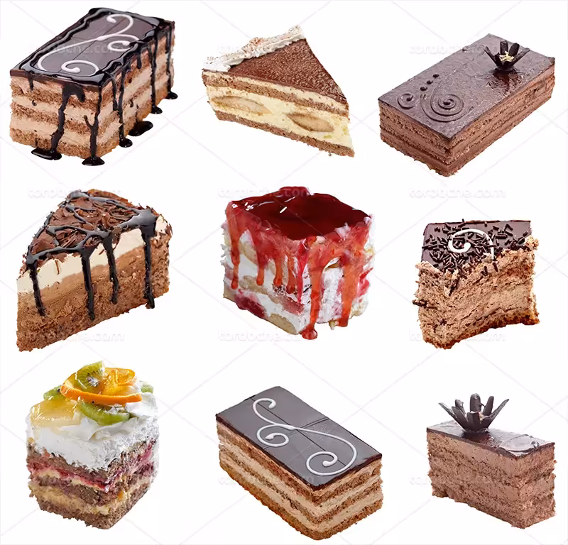 عکس انواع شیرینی خامه ای | گرافیک با طعم تربچه