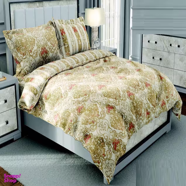 سرویس خواب طرح ساتین پنبه کد202 یک نفره چهار تکه