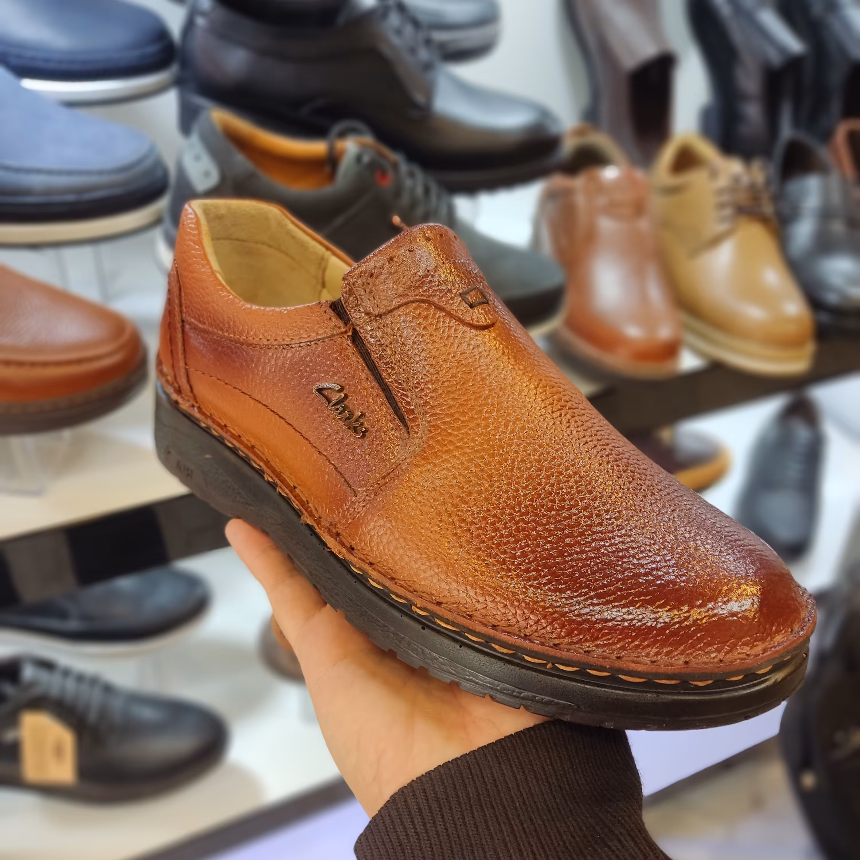 کلارک طبی تمام چرم دور دوخت بی بند