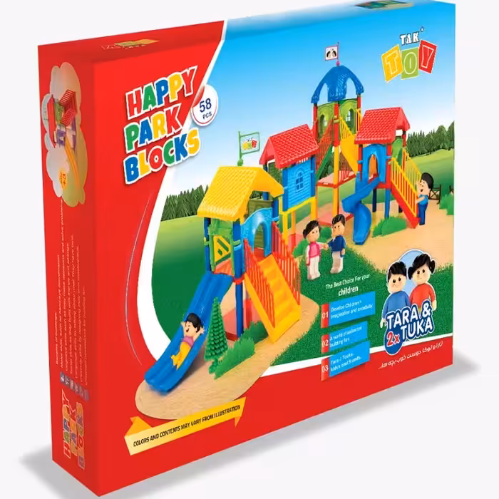 اسباب بازی پارک شادی 58 قطعه تک توی  