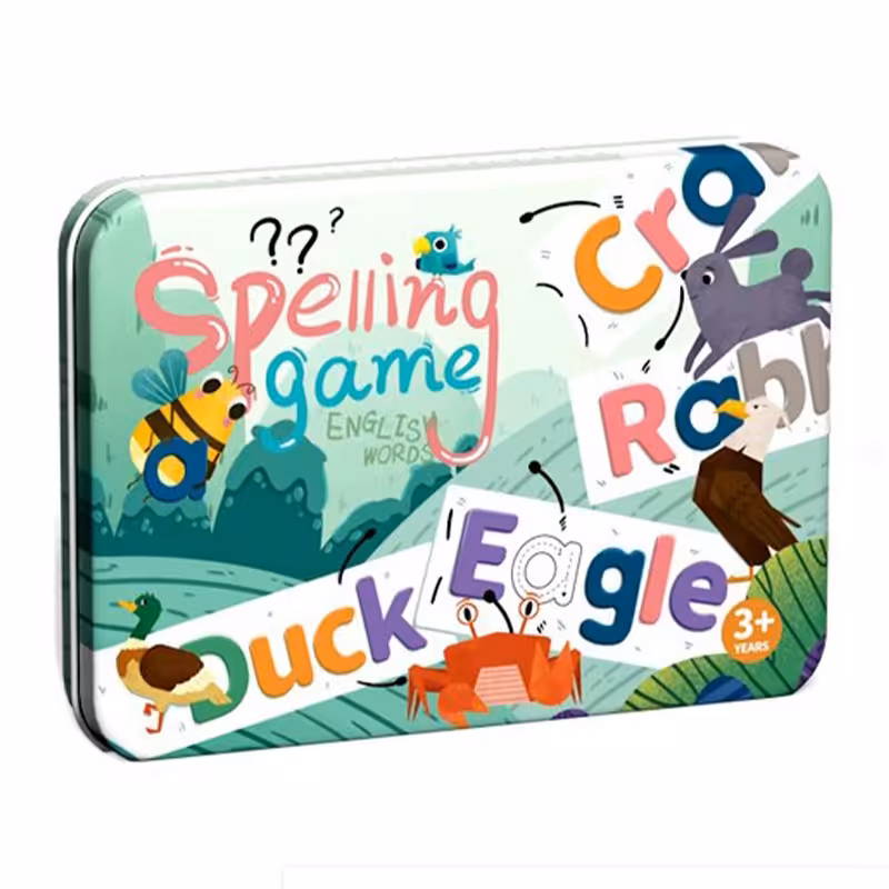 بازی حروف انگلیسی چوبی با کارت آموزش کلمات کد 0482