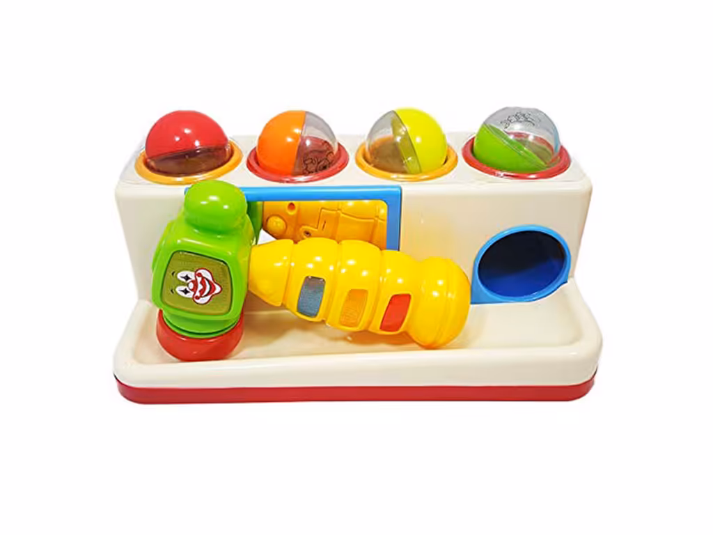 اسباب بازی کوبه ای توپ و چکش موزیکال و چراغدار