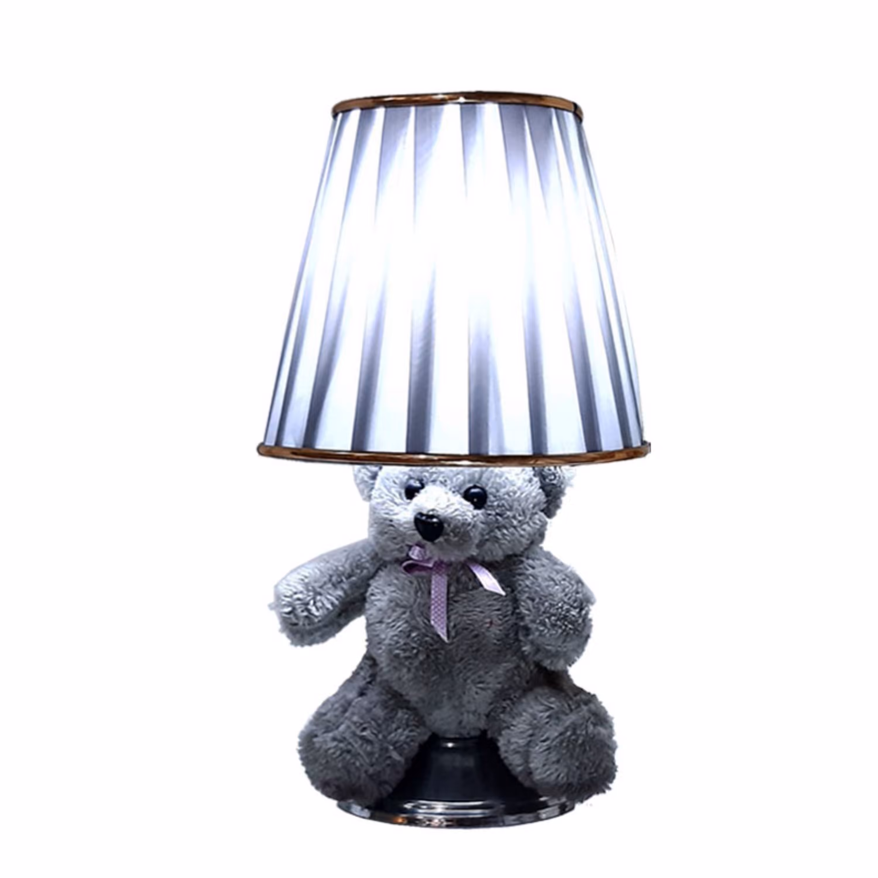 آباژور رومیزی کودک مدل عروسکی خرسی طوسی کد C1-1 