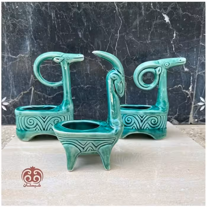 مجسمه سرامیکی بز باستانی 