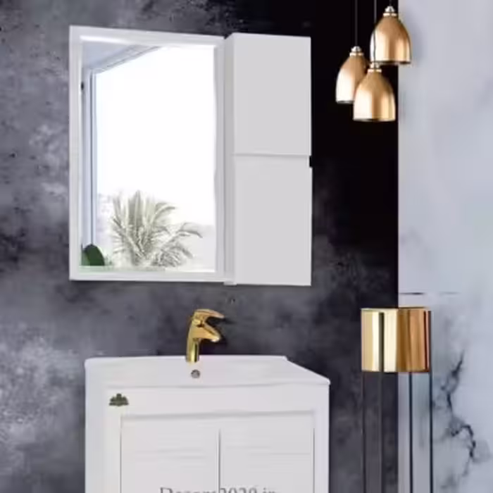 روشویی کابینتی طرح لیزا سفید فلت

