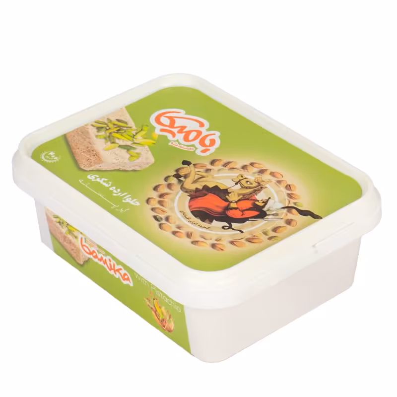 حلوا ارده شکری پسته ای - 400 گرم - بامیکا