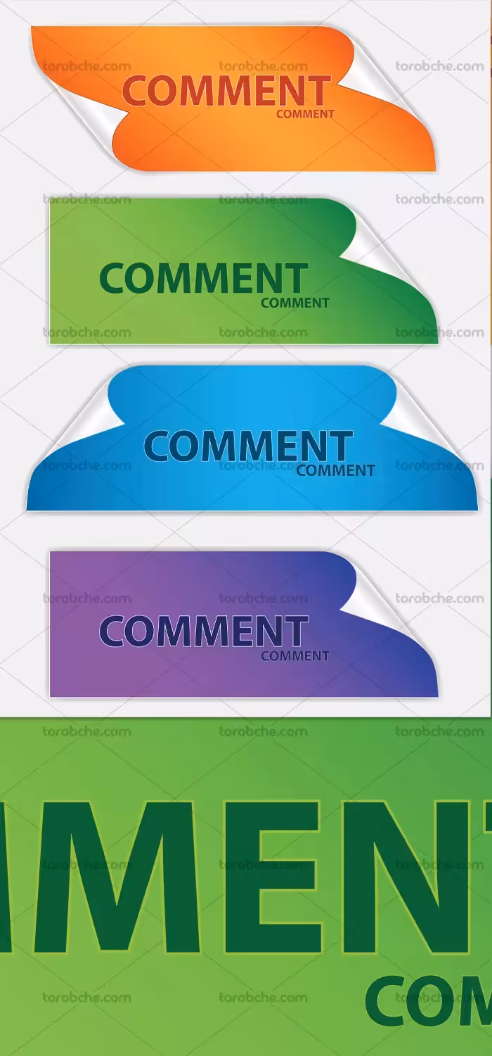 وکتور استیکر و برچسب رنگی | گرافیک با طعم تربچه