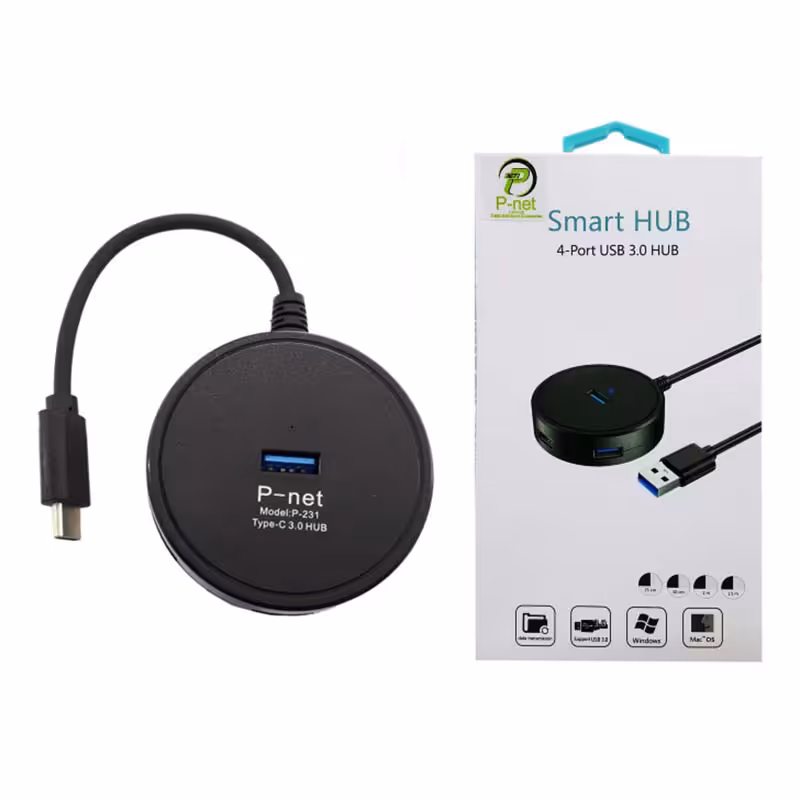 هاب 4 پورت Type-C to USB3.0 پی نت P-net P-231
