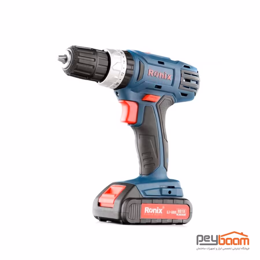دریل پیچ گوشتی شارژی چکشی رونیکس مدل 8018