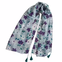 شال دخترانه و زنانه شاد تابستانی منگوله دار گل گلی