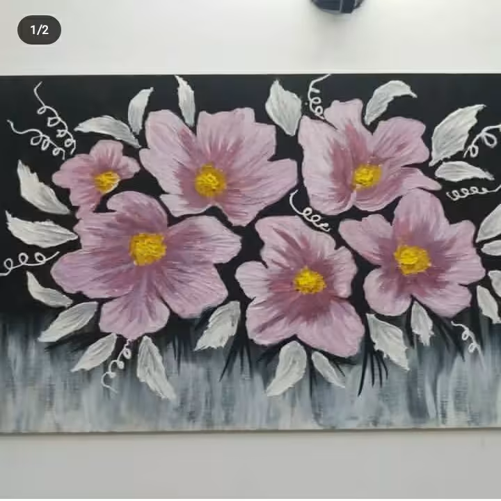 تابلو اکرلیک باخجیر برجسته سازی تکسچر   110×50