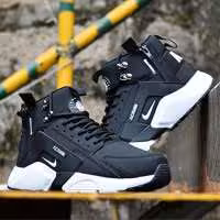 کتانی رانینگ نایک هوراچی زیپ دار مشکی سفید    Nike Huarache Acronym