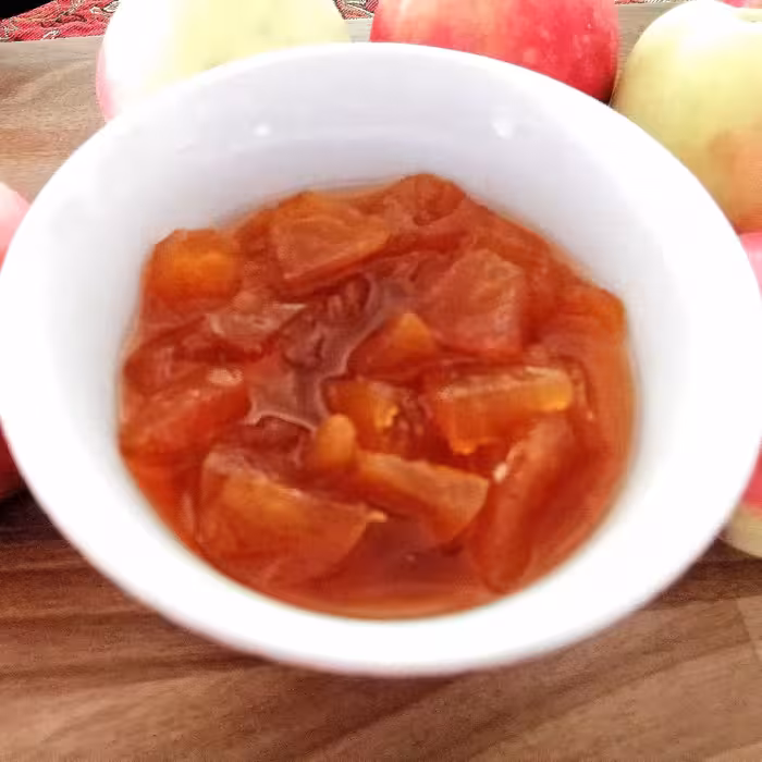 مربای سیب محلی معطر وارگانیک شمال همراه هل ودارچین