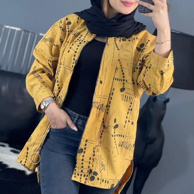 تونیک مانتویی زنانه میکرو اعلا درجه یک زیپ دار در رنگ بندی متنوع