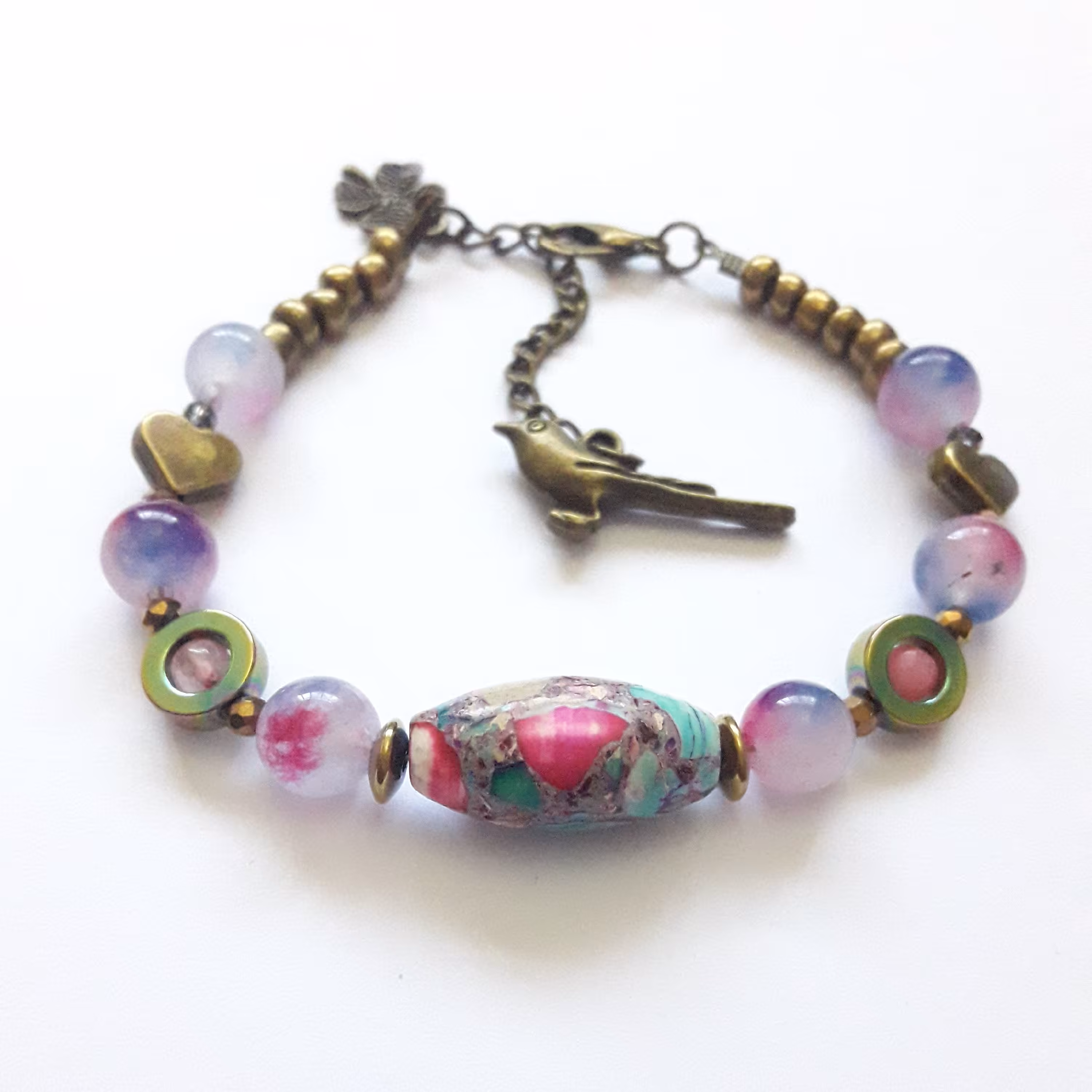 دستبند تک ردیفه عقیق تبتی