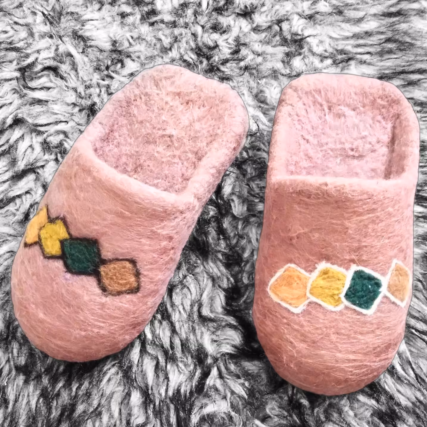 دمپایی نمدی آقایون رنگ قهوه ای 