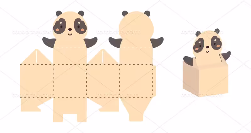 وکتور بسته بندی گسترده جعبه کادو | گرافیک با طعم تربچه