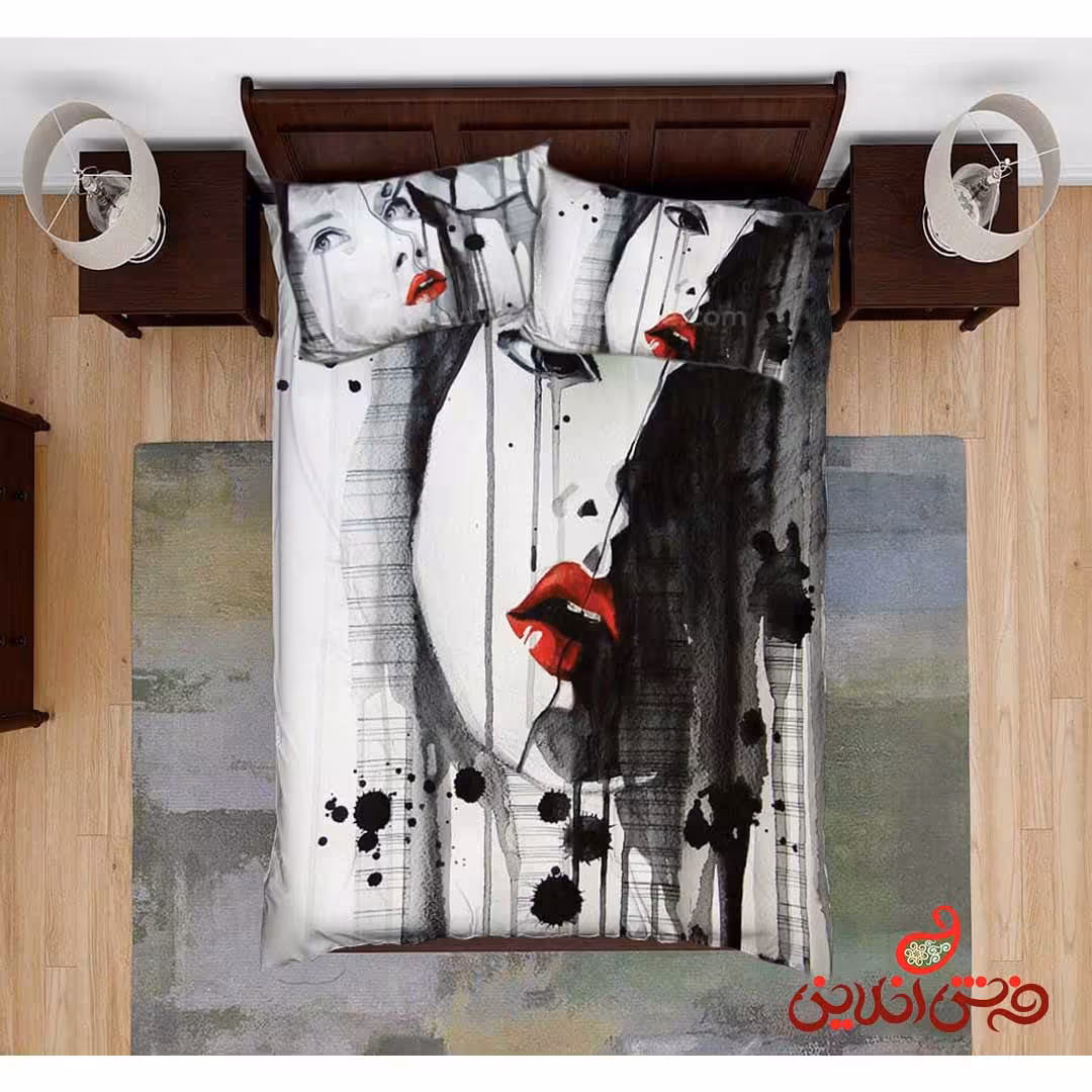 روتختی طرح نقاشی چهره آبرنگی کد 2861