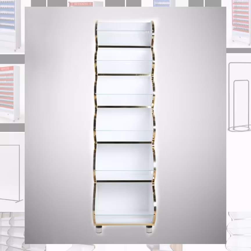 استند ابشاری طبقاتی حبوباتی  شش طبقه  MDF .کرایه وانت شهری به عهده مشتری( ارسال با  باربری بین شهری و پس کرایه ) می باشد