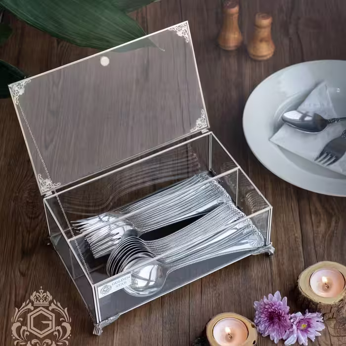 جاقاشقی چنگال و کارد شیشه ای فلزی استیل