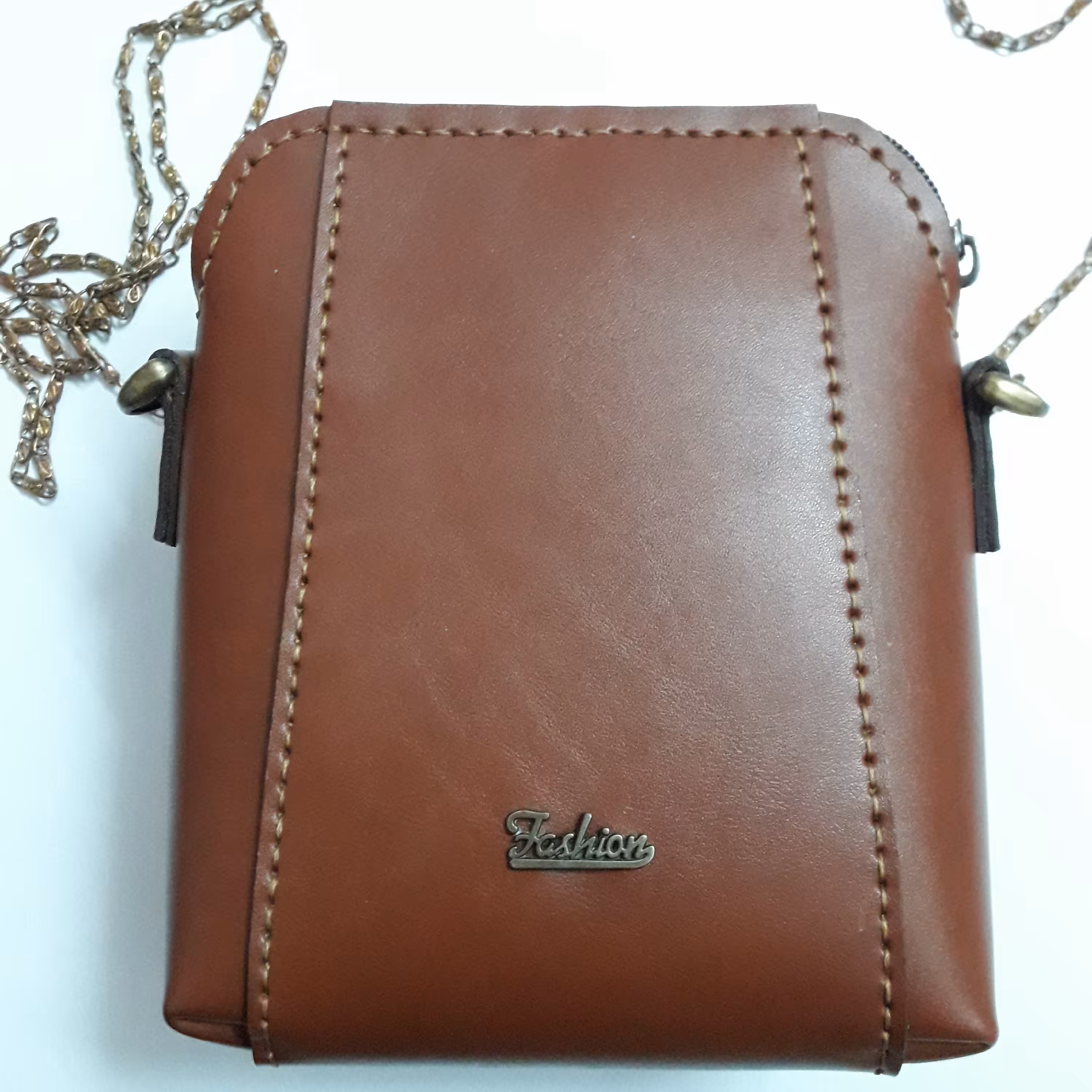 کیف دوشی زنانه چرم مصنوعی دستدوز