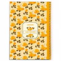 خرید دفتر مشق 80 برگ سیمی جلد دار نهال طرح گل کد 9822