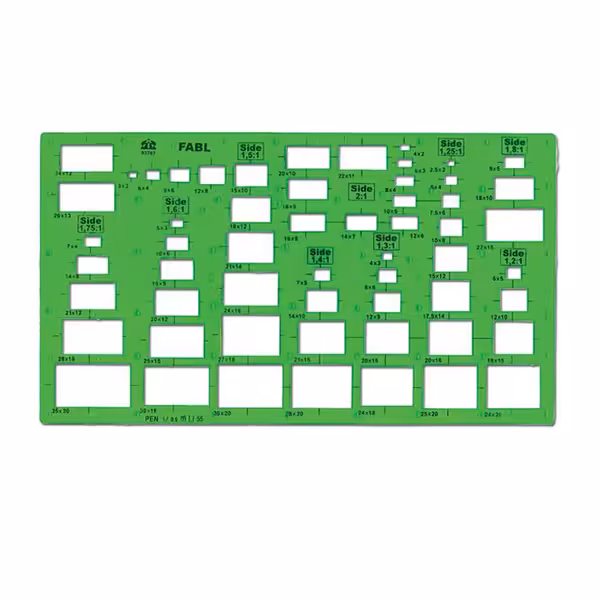 شابلون مستطیل فابل