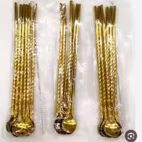 نی نوش طلایی استیل آهنربا نگیرفرچه دار 