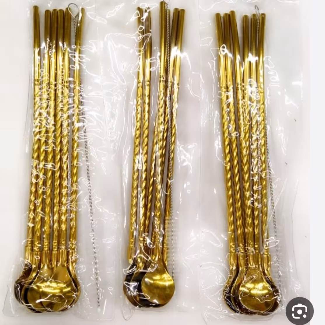 نی نوش طلایی استیل آهنربا نگیرفرچه دار 