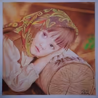 سفارش نقاشی طراحی چهره مدادرنگی اندازه A3