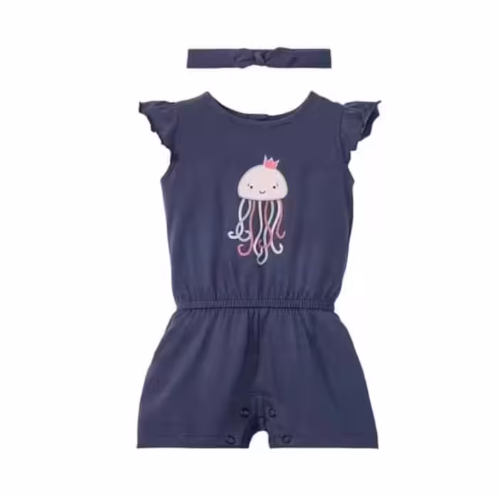 ست رامپر و تل دخترانه لوپیلو lupilu آلمان سایز 6 تا 12 ماه (ارسال رایگان )