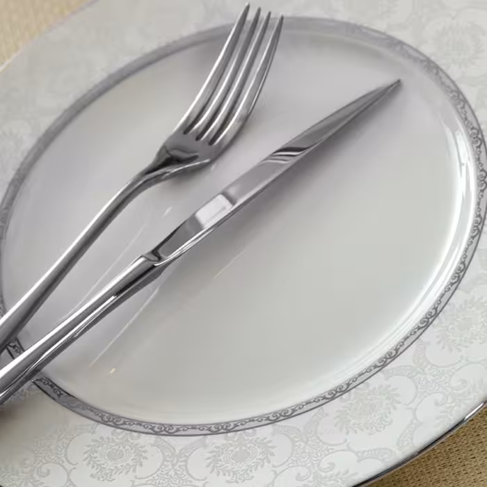 سرویس چینی 102 پارچه کامل چینی زرین ایران طرح هدیه پلاتینی 12 نفره