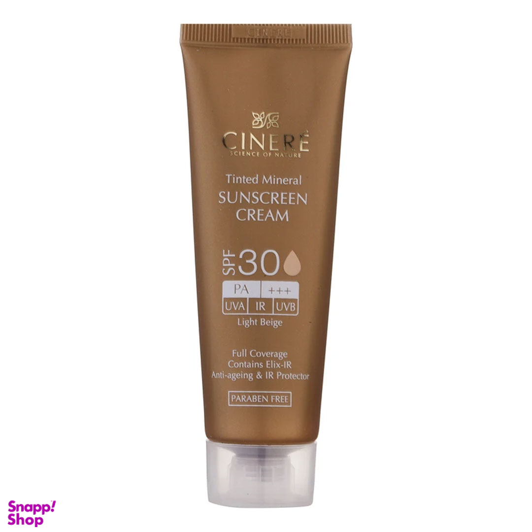 کرم ضد آفتاب مینرال سینره مدل Mineral مناسب پوست حساس رنگ بژ روشن با SPF30 حجم 50 میلی لیتر